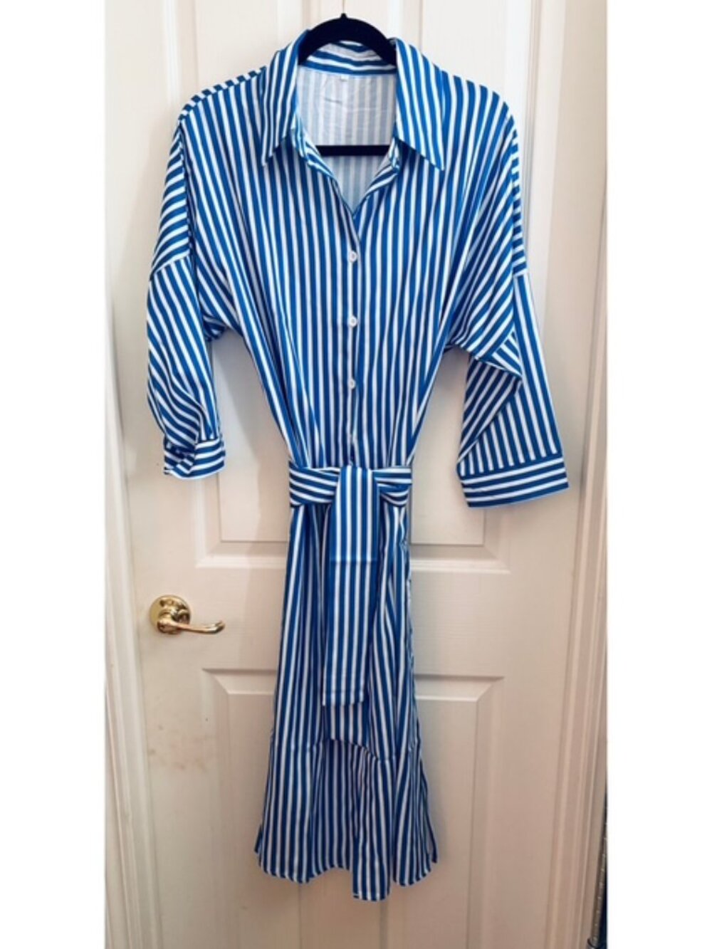 Blue "Maxi"  shirt-dress
